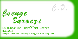 csenge daroczi business card